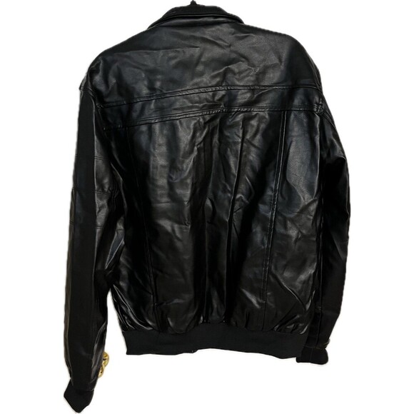 Hood Crew Men’s Leather Bomber and Motorcycle Jacket - Picture 5 of 5
